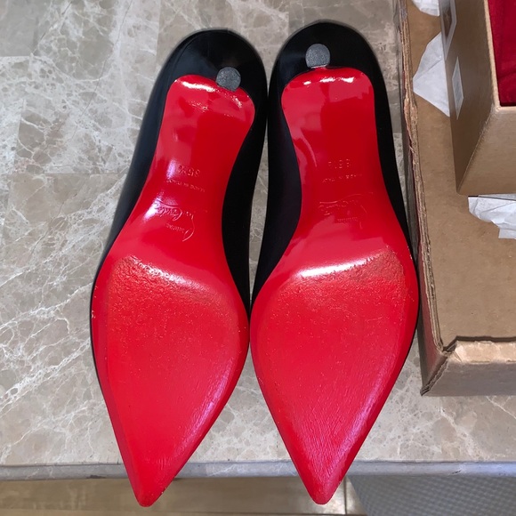 Authentic Décolleté Pointy Toe Red Bottom Leather - Picture 4 of 8